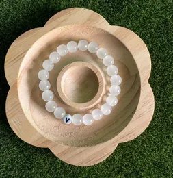 Stretch White Glass Beads Bracelet for Boys & Girls, Durable Glass Beads Bracelet for Boys Girls, Perfect Gift Idea