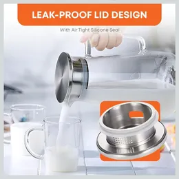 1.8L High Borosilicate Glass Water Kettle – Heat-Resistant Tea Pot