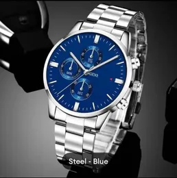 Premium Stainless Steel Strap Luxury Men's Watch Quartz Analog Business Casual Wrist Watches For Boys & Gents