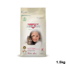 Bonacibo Kitten 1.5kg Chicken with Anchovy & Rice Flavour Super Premium Cat Food For Kittens of All Breeds up to 12 Mont