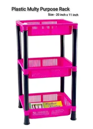 3 Layer square vegitable rack, plastic