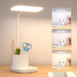 3-in-1 Desk Lamp with Phone Stand, Pen Holder, and Foldable Illumination