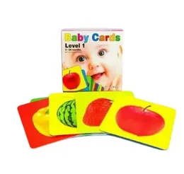 Jumbo Baby Flash Cards - Level 1 48 Picture Cards Pack Early Education for Babies 3 - 24 Months