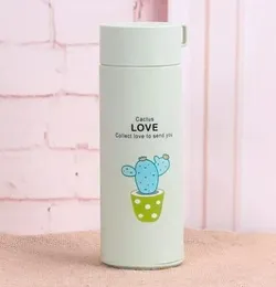 Cactus Motif Drinking Bottle, 450ml Glass Material - Unique cactus bottle