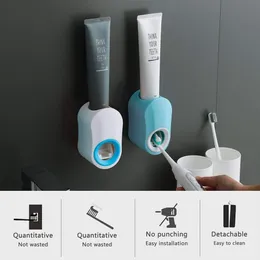 Toothpaste Dispenser, Toothpaste Squeezer Automatic Hands Free Wall Mounted for Washroom Shower Bathroom