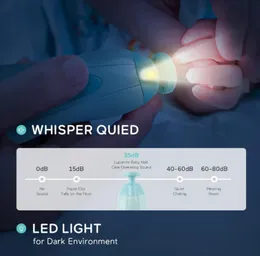 Baby Nail Trimmer Electric 6-in-1 Nail Clippers and File Set – Safe Baby Nail Grooming Kit for Toddlers and Adults