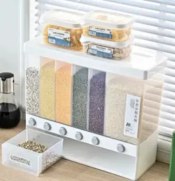 kitchen storage container with button dispenser 10kg capacity