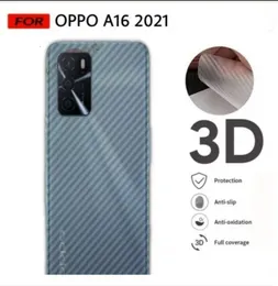 Ultra Thin Fit Transparent Carbon Fiber 3D Back Skin Protective Film for Oppo A16