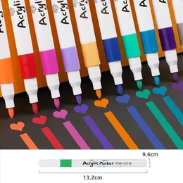 2.1 M Colors Acrylic Markers Pen Set Paint Art Marker Soft Tip Pen for Children Stone Paint Ceramic Glass Wood Fabric Pa
