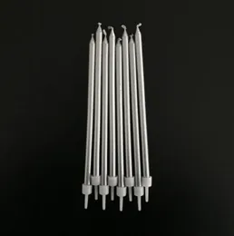 6 Pcs Long Pencil Cake Candle (7 Colours) - Safe Flame Pencil Candles for Kids Adults Birthday Wedding Parties