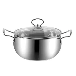 Premium Stainless Steel Casserole with Glass Lid (20cm & 24cm) 100% Food Safe