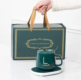 Temperature Control Smart Mug Ceramics 55 Degree Ceramic Cup Thermostatic Cup Gift Boxed Coffee Heated Coffee Mug For Fa