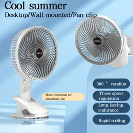 Clip-On Portable Adjustable Mini USB Battery-Operated Desk Fan