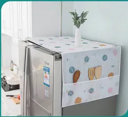 Waterproof Fridge Cover Anti-Dust PEVA Refrigerator Cover Cloth Washing Machine Dustproof Cloth With Storage Bag Home To