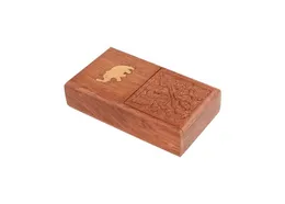 Kesha WoodKraft Rosewood Sheesham Wood Pocket Cigarette Case Holder Stand (4.96 X 2.68 X 1.12 inch, Brown), Perfect to K