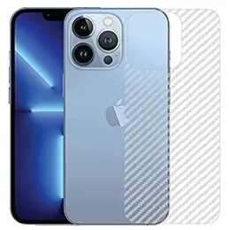 Ultra Thin Transparent Carbon Fiber 3D Back Skin Protective Sticker for iPhone 13 Pro