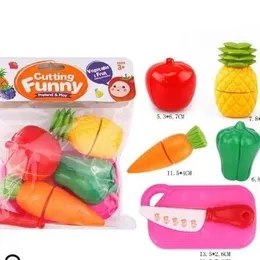 6 Pcs Cutting Fruits Vegetables Pretend Play Kitchen Toys for Kids Educational Learning Cutting Simulation Gadgets