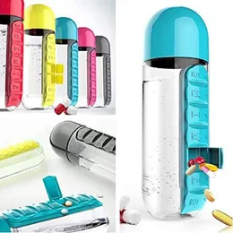 Pill Organizer Water Bottle - 600ml