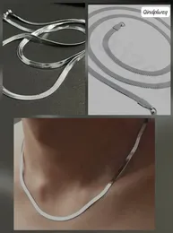 European and American Flat Snake Bone Chain