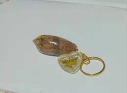 Personalized Shell Keychain with Heart Tag