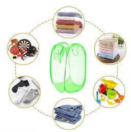Foldable Netted Laundry Basket Lightweight Organizer