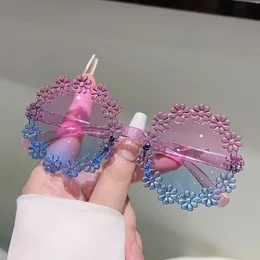 Flower Shaped Sunglasses Multi-color Decor Shades Kids Ins Trendy New Cute Children Sun Glasses