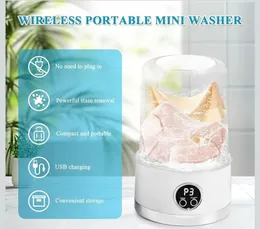 Rechargeable 1500mAh Cordless Mini Washing Machines, 1L Underwear Washing Machine,