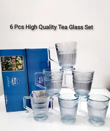 Tea Time Glass Set – 6 Pcs Stylish Drinkware