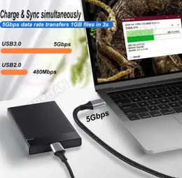 USB 3.0 to Micro B Cable Hard Disk 5Gbps Data Transfer Fast Charger Cord for Samsung Toshiba WD Seagate HDD SSD Micro B 