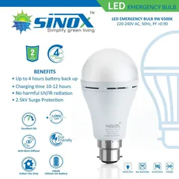 Sinox Rechargeable Inverter Bulb 9W Indian