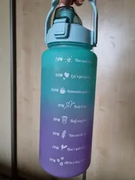 2 litre Large Capacity Motivational Gradient color GYM Water bottle