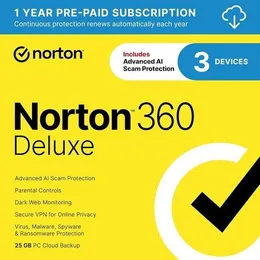 Norton 360 Deluxe 2025 (1 Year, 3 Devices)