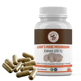 Mushroom Essence Lions Mane Mushroom Extract capsule 500mg(60 Veg Caps)| Brain support, Focus and Memory with Hericenone
