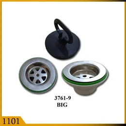Stainless Steel Sink Strainer & Stopper with Rubber Plug