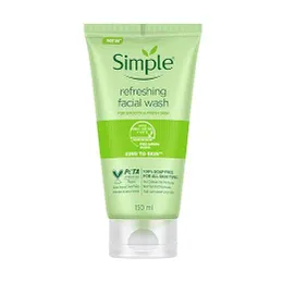 Simple Kind To Skin Refreshing Facial Wash 150 ml | 100% Soap-Free Facewash that doesn't dry out your skin| For All Skin