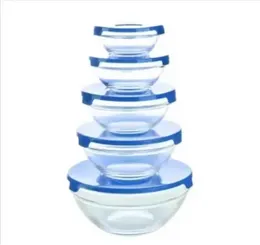 5 Piece Microwave-Safe Glass Bowl Set with Lids