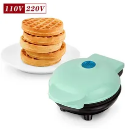 Nonstick waffle maker mini breakfast machine round shaped cake baking