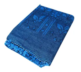 Gowri Tex Pure Cotton Single Sheet Blanket (Pack of 1) (Blue), lightweight