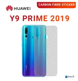 Clear Slim Transparent Carbon Fiber Back Skin Protective Sticker for Huawei Y9 Prime 2019