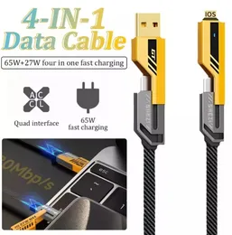 2 to 2 fast charging cable flat wire 4 in 1