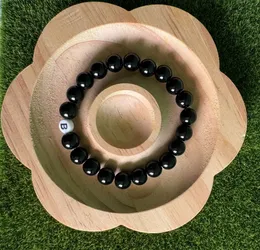 Stretch Black Glass Beads Bracelet for Boys & Girls, Durable Glass Beads Bracelet for Boys & Girls, Perfect Gift Idea