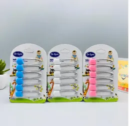 6 Pcs Head Safety Baby Diaper Pins Pack - Infant Kids Cloth Nappy Locking Brooch Buckles - U-shaped Baby Care Shower Dia