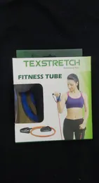 Fitness Tube Texstretch Resistant Band Gym Tube Home Mobile Workout Solution Yellow Green Red Blue Black Orange Sanabil 