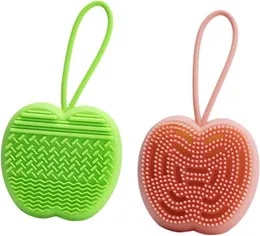 Silicone Shower Brush Apple Shaped Double-Sided Shower Ball Body Cleaning Scrub Brush