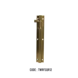 BRASS FLAT SQUARE TOWER BOLTS (SATIN) 8
