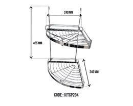 DOUBLE FLEXIBLE CORNER RACK 24X23X50 GP204
