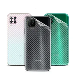 Clear Slim Transparent Carbon Fiber Back Skin Protective Sticker for Huawei Nova 7i