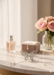 Fully Stone Hanging Steel Hair Pins  - Butterfly