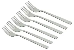 BEST SILVER- Lavish 6 Piece Stainless Steel Dinner Fork Set with 6PC Dinner Fork