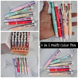 Colour Pen 4 in 1 – Multi-Color Ballpoint Pen | Cartoon Design | Smooth Writing